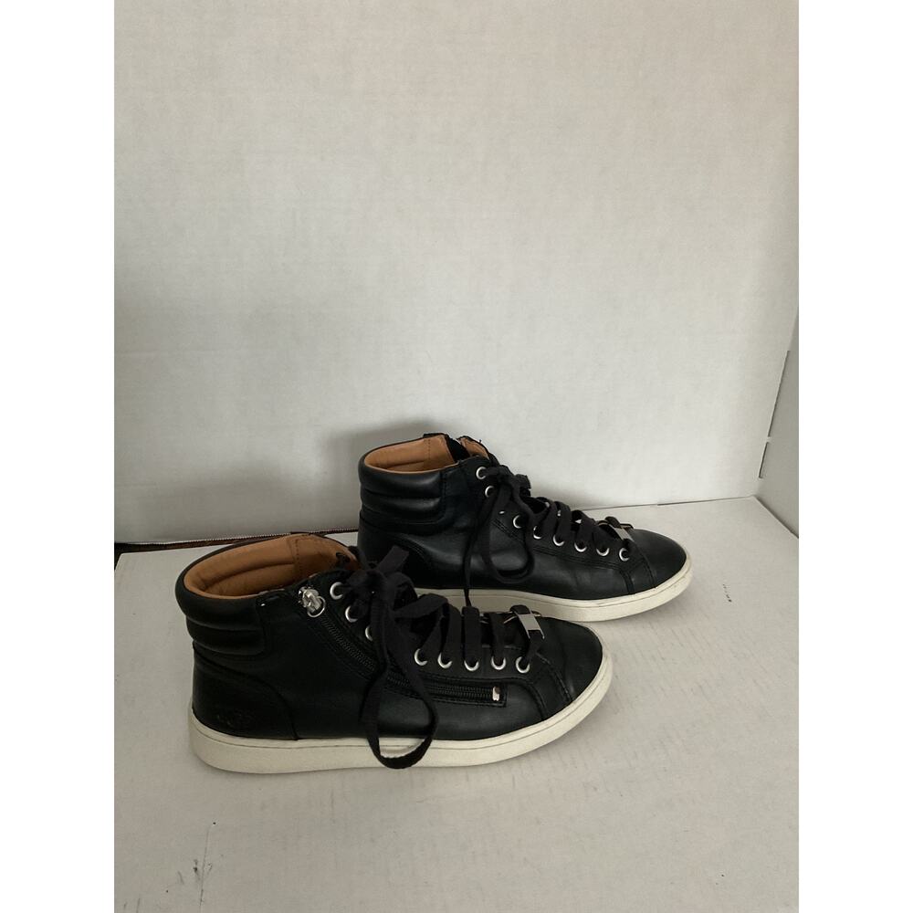 UGG -  Black High Top Sneaker with Zippers and Laces-women’s - 8.5